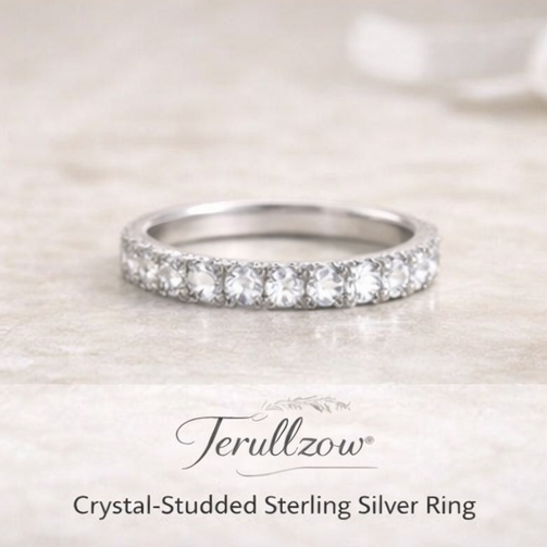 Terullzow™ Crystal-Studded Sterling Silver Ring, Special occasions, gift-giving, or treating yourself to something beautiful